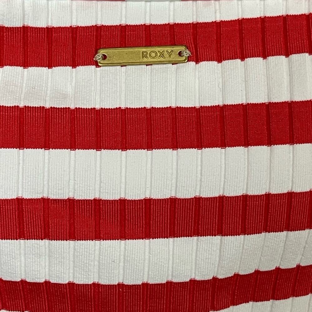 Roxy Hello July Tie String Red and White Ruffled Bikini Bottom Size L NWT - Picture 8 of 12